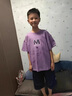 G.DUCKKIDS男童套裝夏裝2025新款夏季中大童裝夏款兒童衣服男孩酷帥氣時(shí)髦潮 紫色 120 建議6-7歲 曬單實(shí)拍圖