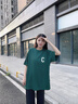 COVERNAT短袖t恤男女同款 經(jīng)典C字母夏季男裝 休閑寬松透氣涼感短袖半袖 英國綠 L (175) 曬單實(shí)拍圖