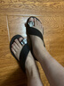 PEDRO金屬裝飾一字帶夾趾舒適平底涼鞋女鞋PW1-65490173-4 黑色 35 曬單實(shí)拍圖