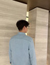 TOMMY HILFIGER春夏季男裝純棉復古休閑通勤簡(jiǎn)約合身牛仔襯衣襯衫男外套 牛仔藍NGY S （推薦：120-135斤） 曬單實(shí)拍圖