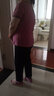 俞兆林（YUZHAOLIN）中老年運動(dòng)套裝女夏季40-50歲短袖T恤媽媽夏裝休閑兩件套寬松夏天 粉紫 XL 建議90-110斤 曬單實(shí)拍圖