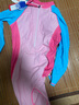 SWANS 兒童泳衣連體長袖長褲沖浪服游泳衣可愛寶寶女童防曬服泳裝 粉色 150 曬單實(shí)拍圖