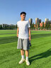 Calvin Klein Jeans夏季男士休閑通勤印花ck抽繩腰純棉針織運動(dòng)短褲J325563 P2D-星灰 XL 曬單實(shí)拍圖
