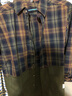 歐索狼復古港風(fēng)潮牌拼接格子襯衫男士潮流百搭休閑長(cháng)袖純棉襯衣男裝上衣 綠色 M 曬單實(shí)拍圖