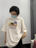 季法嘉重磅純棉短袖t恤夏季新款280克雙紗美式潮牌卡通寬松潮流衣服男 精梳光滑綿軟面料   【白色】 2XL 曬單實(shí)拍圖