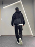 STIM休閑褲子男寬松春夏季刺繡褲潮墜感男褲冰絲褲男士直筒褲長(cháng)褲美式 米奇灰 4XL 建議190-205斤 曬單實(shí)拍圖