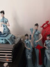 尚廷銘巢 中國風(fēng)中式家居客廳玄關(guān)裝飾品擺件古典旗袍仕女人物家裝工藝品 青韻人物三件套 曬單實(shí)拍圖