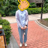紫洛妮初中生短袖t恤女夏裝新款2025高中學生大童寬松休閑純棉上衣 紫蘭+876淺藍 M 曬單實拍圖
