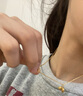 小眾設計感蓮蓬項鏈女潮鈦鋼不掉色鎖骨鏈簡(jiǎn)約氣質(zhì)冷淡風(fēng)ins吊墜 金色 兩世歡項鏈【A0375】 曬單實(shí)拍圖