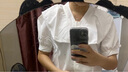 FZMF 白色娃娃領泡泡袖上衣女夏季2022新款設計感小眾甜美韓系襯衫 白色 6003# M 90斤-105斤 曬單實拍圖