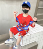G.DUCKKIDS聯(lián)名蜘蛛俠衣服夏裝男童套裝薄款兒童運(yùn)動(dòng)服裝帥氣中小童短袖t桖 紅色 90 (建議寶寶10-12公斤 24-36個(gè) 曬單實(shí)拍圖
