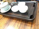 漢唐（hantang） 漢唐茶盤黑胡桃儲水家用旅行小型實木茶托盤功夫茶具套裝 小號 黑紫檀樂享 單茶盤 32*20cm 曬單實拍圖