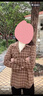 香影格子疊穿假兩件襯衫女2024秋冬季新款半高領(lǐng)上衣長(zhǎng)袖復(fù)古襯衣 咖啡 M 曬單實(shí)拍圖
