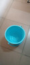 加厚彩色塑料小號提水桶帶蓋收納桶儲水兒童玩具桶保鮮桶 食品小桶 【藍色】約8L可裝16斤水 曬單實(shí)拍圖