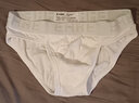 型男映畫(huà)男士?jì)妊澞腥茄?U凸囊袋精梳棉高叉低腰運動(dòng)休閑居家男短褲 白色+白色+白色 XL 曬單實(shí)拍圖