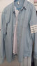 東楓純棉牛仔外套男春秋新款小清新長(cháng)袖襯衣男百搭潮流純色襯衫男 淺藍色 2XL 曬單實(shí)拍圖
