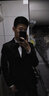 普戈斯（PUGESI）演出服男藝考西服歌手主持人禮服男士西裝套裝舞臺(tái)表演大合唱服裝 黑色 S【110-120斤】 曬單實(shí)拍圖
