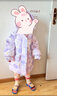 鴨鴨兒童羽絨服中長(cháng)款女童寶寶可愛(ài)加厚保暖連帽冬季小童裝外套GM 紫色調 130 曬單實(shí)拍圖