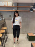 KELME/卡爾美七分褲女春夏季訓練跑步健身涼感彈力中褲針織運動(dòng)褲子 瑪瑙黑 M 曬單實(shí)拍圖