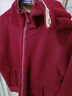清雅若蘭加絨加厚衛衣女連帽冬季拉鏈開(kāi)衫寬松休閑仿羊羔一體絨純棉短外套 酒紅 L 曬單實(shí)拍圖