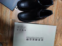 LEENGAO品牌棉鞋男秋冬加絨皮鞋男保暖休閑鞋男士LEE ngao高幫羊毛棉皮鞋 黑色高幫加絨款 37 曬單實(shí)拍圖