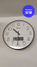 天王星（Telesonic）挂钟客厅万年历钟表3D立体创意双日历温度时钟简约石英钟薄边挂表 轻奢咖30CM日历款 实拍图