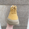 公羊男鞋春季新款加絨加厚雪地靴男東北保暖棉鞋防滑厚底高幫馬丁靴男 土黃色【加絨款】 41 曬單實(shí)拍圖