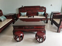 極美格紅木家具 印尼黑酸枝（學(xué)名：闊葉黃檀）沙發(fā)實(shí)木沙發(fā)客廳組合整裝新中式明清古典國色天香 國色天香123七件套 曬單實(shí)拍圖