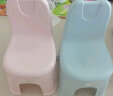 茶花塑料家用儿童椅子靠背学生学习椅浴室防滑凳加厚耐摔耐用 【2只装】淡蓝色 实拍图
