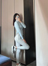 科特迪蘭品牌瑜伽服春夏運(yùn)動(dòng)上衣女抽繩緊身顯瘦立領(lǐng)長(zhǎng)袖專業(yè)跑步健身外套 卷云藍(lán)長(zhǎng)袖+湛藍(lán)色長(zhǎng)褲 M 曬單實(shí)拍圖