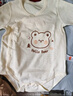 貝瑞加（Babyprints）新生兒連體衣嬰兒包屁衣初生男女寶寶護肚三角爬服純棉 小熊59 曬單實(shí)拍圖