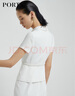 PORTS寶姿商場同款新品女裝西裝式假兩件連衣裙LL8D244NWB011 奶白色 M (6) 曬單實拍圖