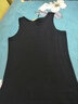 橫行道女裝2024夏裝純色短款無(wú)袖工字吊帶小背心棉質(zhì)女黑色打底衫 黑色 XL 曬單實(shí)拍圖