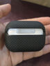 PITAKA蘋果AirPods Pro耳機(jī)保護(hù)套一代二代通用2/3代MagSafe磁吸浮織凱夫拉輕薄親膚抗指紋碳纖維紋殼 黑灰斜紋丨通用一二代AirPods Pro 曬單實(shí)拍圖