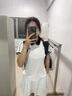 YONEX新款YONEX尤尼克斯yy羽毛球短裙220059女款速干折裙yy短裙褲比賽 YOBC4087CR  白色 L 曬單實(shí)拍圖