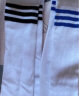 芭比儿童长筒袜过膝棉堆堆薄款学生女童中筒袜春秋男童高筒足球袜子  白色黑条纹+白色蓝条纹 M建议110-120cm 实拍图