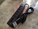 晶华（JH）USB五合一扩展器 一拖三HUB分线器多功能SD/TF高速读卡器电脑笔记本接鼠标键盘U盘集线器 黑色Z300 实拍图