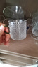 泥也茶杯玻璃小茶杯品茗喝茶杯耐熱帶把主人杯家用整套加厚錘紋杯套裝 【增杯架】錘紋六色款120ml 曬單實(shí)拍圖