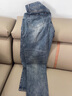 真維斯（Jeanswest）褲子男夏季破洞補(bǔ)丁牛仔褲男寬松錐形復(fù)古高街美式大碼束腳哈倫褲 藍(lán)色 32 曬單實(shí)拍圖