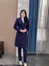 威世品職業(yè)毛呢大衣女秋冬季新款加棉加厚呢子外套工裝銷(xiāo)售珠寶店工作服 藏青色-加棉 加厚 XL 曬單實(shí)拍圖
