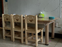 希迪尼兒童實(shí)木桌子學(xué)習桌家用可升降積木游戲桌幼兒園桌椅套裝寫(xiě)字書(shū)桌 120*60長(cháng)方桌+4實(shí)木椅子 曬單實(shí)拍圖
