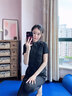 徽格兒運(yùn)動(dòng)衣女健身房專用夏季薄款拉鏈開(kāi)衫瑜伽服短袖專業(yè)戶外跑步T恤 黑色短袖 L 曬單實(shí)拍圖