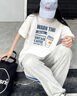 真維斯（JEANSWEST）短袖t恤夏季汗衫純棉體恤衫男女同款青少年學生大碼上衣情侶T恤衫 白（墨西哥藍） S 曬單實拍圖