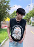 QMXD美式嘻哈男士串珠項鏈男生鈦鋼鎖骨鏈小眾百搭設(shè)計感衛(wèi)衣鏈配飾品 項鏈 曬單實拍圖