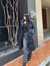 高梵黑金鵝絨服黑珍珠4.0大六格男女同款長款羽絨服 皇家藍(lán)3號 S 曬單實(shí)拍圖