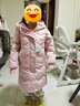 英氏（YEEHOO）女童羽絨服兒童保暖外套冬季時(shí)尚淑女中長(cháng)款中大童裝洋氣冬裝新款 字母小花-粉色 120 曬單實(shí)拍圖