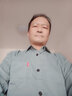 狄帝鯊男士襯衫長(cháng)袖春秋季港風(fēng)工裝全棉潮襯衣寸衫外套衣服男裝休閑上衣 灰綠色 L 曬單實(shí)拍圖