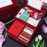 化妝箱雙層絲絨婚禮伴手禮女伴娘結婚姐妹團高檔回禮盒實(shí)用生日禮 紅色化妝箱05款（送透明手提袋） 21.5*16.5*16 曬單實(shí)拍圖