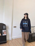 卡爾美（KELME） × WIND AND SEA 潮牌聯(lián)名款圓領(lǐng)衛(wèi)衣男秋季新款磨毛套頭衫 深藍(lán)色 M 曬單實(shí)拍圖