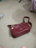 玫瑰袋鼠專(zhuān)柜品牌軟皮斜挎包包女士2026七夕送媽媽禮物軟皮包大容量包新款 酒紅色 曬單實(shí)拍圖